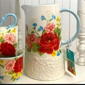 PIONEER WOMAN TRAY/PITCHER SET